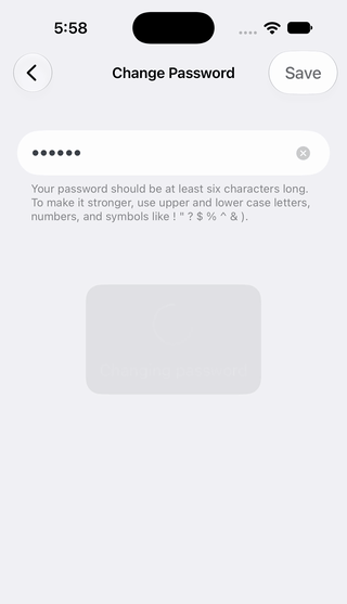 Animated recording of the error popup staying up through two taps and then fading on its own